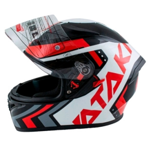 ATAKI JK316 Pattern(красный/белый/черный, XL, 1560463-825-4073) Мотошлем